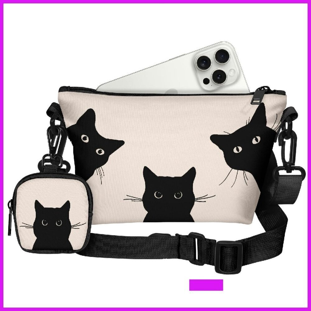 Small Crossbody Bag Waterproof Oxford Cloth Adjustable Strap Fashion Chic